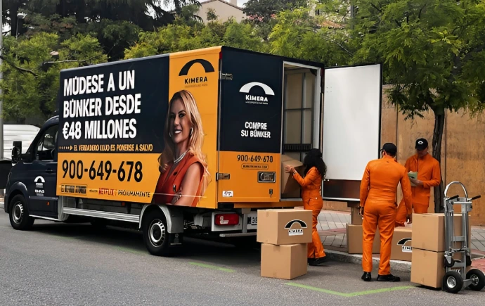 Camión cerrado integral para la presentación de El REFUGIO ATOMICO de Netflix | SerbeCar