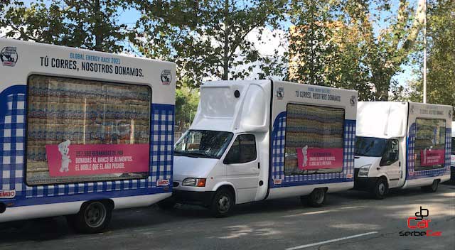 Unidades Móviles - Flota Serbecar "Unidades Móviles publicitarias flota de SerbeCar para campaña de marketing móvil en España"