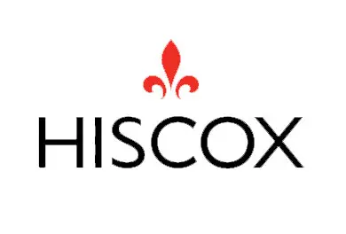 Logotipo de Hiscox  campaña autobús oficina de SerbeCar